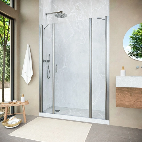 Душевая дверь Vegas-glass EP-2F NOVO h2000 210 04 01 R 2100 мм, профиль никель, стекло прозрачное Душевая дверь Vegas-glass EP-2F NOVO h2000 210 04 01 R 2100 мм, профиль никель, стекло прозрачное