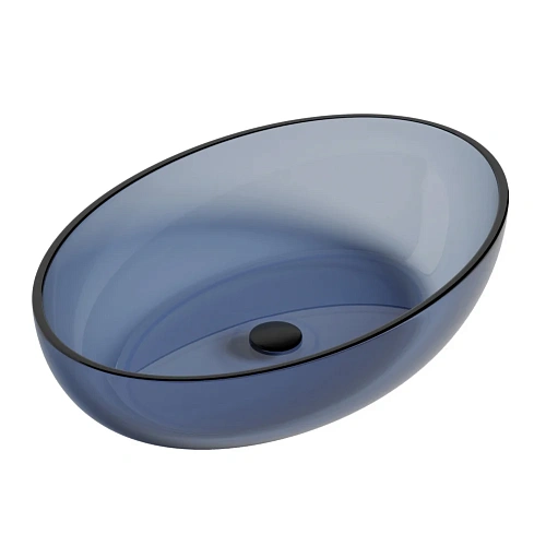 Раковина ABBER Kristall AT2801Saphir накладная, прозрачная, синяя Раковина ABBER Kristall AT2801Saphir накладная, прозрачная, синяя