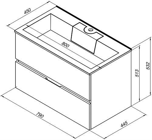 Тумба под раковину Aquanet Алвита 80 белый 00235339 Тумба под раковину Aquanet Алвита 80 белый 00235339