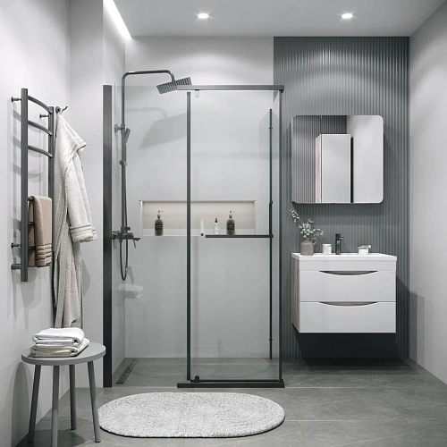 Боковая стенка GROSSMAN Pragma 200.K33.03.80.42.00 (80x195) графит сатин, стекло прозрачное Боковая стенка GROSSMAN Pragma 200.K33.03.80.42.00 (80x195) графит сатин, стекло прозрачное