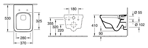 Унитаз подвесной Villeroy & Boch Architectura 5685HR01 (5685 HR 01) с сиденьем Унитаз подвесной Villeroy & Boch Architectura 5685HR01 (5685 HR 01) с сиденьем