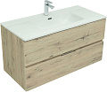 Тумба под раковину Aquanet Алвита New 100 2 ящика, дуб веллингтон белый 00277521 Тумба под раковину Aquanet Алвита New 100 2 ящика, дуб веллингтон белый 00277521