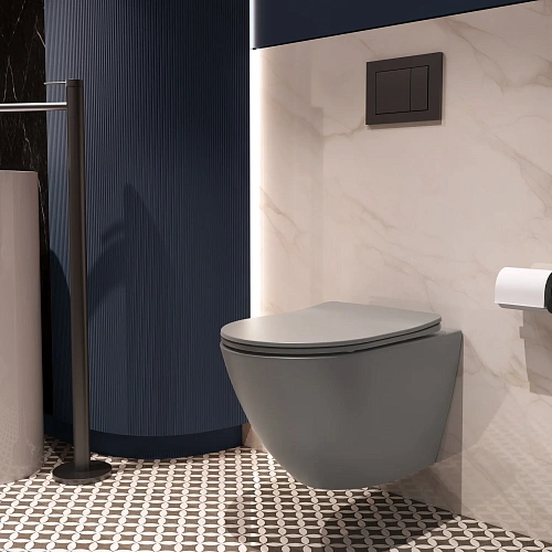 Унитаз подвесной Vincea Globo VT1-14STMG Торнадо серый матовый, ультратонкое сиденье микролифт Унитаз подвесной Vincea Globo VT1-14STMG Торнадо серый матовый, ультратонкое сиденье микролифт