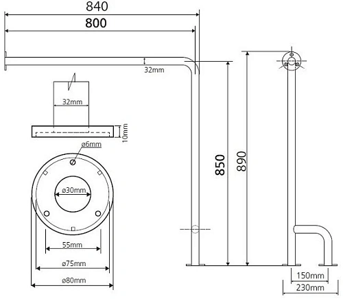 Поручень Bemeta HELP program 301122142 Поручень Bemeta HELP program 301122142