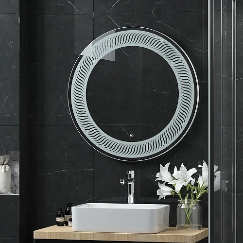 Зеркало DIWO Тула 77 с подсветкой, круглое, сенсорное управление 543690 Зеркало DIWO Тула 77 с подсветкой, круглое, сенсорное управление 543690