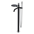 Детальная картинка товара «смеситель для ванны boheme stick 129-bcr напольный black diamond chrome»