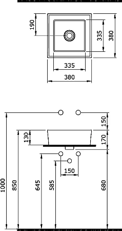 Раковина BOCCHI Vessel 1173-061-0125 глянцевая белая Раковина BOCCHI Vessel 1173-061-0125 глянцевая белая