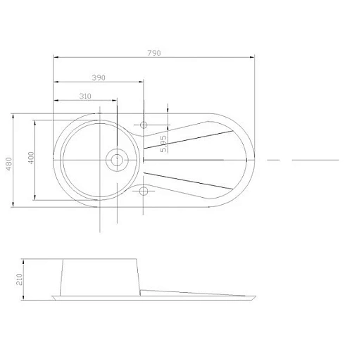 Кухонная мойка Aquaton Паола, 1A714032PA060, светло-бежевая Кухонная мойка Aquaton Паола, 1A714032PA060, светло-бежевая