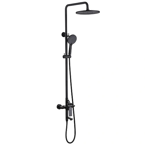 Душевая система ABBER Weiss Insel AF8016BL с изливом, черный матовый Душевая система ABBER Weiss Insel AF8016BL с изливом, черный матовый