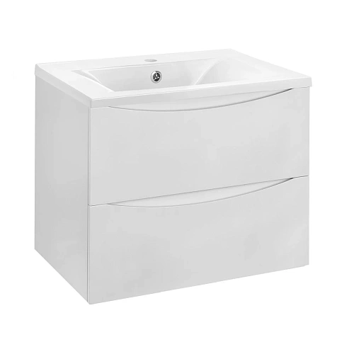 Тумба под раковину Vincea Mia 600 VMC-2MA600GW подвесная, 2 выкатных ящика soft close, G.White Тумба под раковину Vincea Mia 600 VMC-2MA600GW подвесная, 2 выкатных ящика soft close, G.White