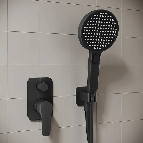 Душевая система IDDIS Optima Home с тропическим и ручным душем, матовый черный (OPHBL02i67) Душевая система IDDIS Optima Home с тропическим и ручным душем, матовый черный (OPHBL02i67)