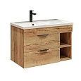 Тумба под раковину GROSSMAN ФОРТА-80 см дуб галифакс (ум.Фостер-80 Пр.) подвесная 108004 Тумба под раковину GROSSMAN ФОРТА-80 см дуб галифакс (ум.Фостер-80 Пр.) подвесная 108004