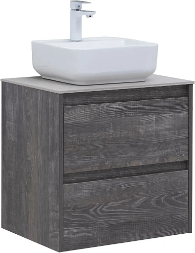 Тумба под раковину Aquanet Nova Lite 60 дуб серый (2 ящика) 00287889 Тумба под раковину Aquanet Nova Lite 60 дуб серый (2 ящика) 00287889