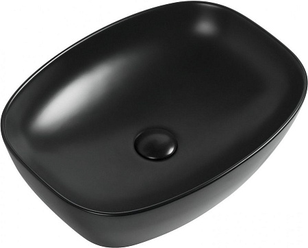 Раковина Aquanet Fine-1-MB 50 накладная, черная матовая FINE-1-MB Раковина Aquanet Fine-1-MB 50 накладная, черная матовая FINE-1-MB