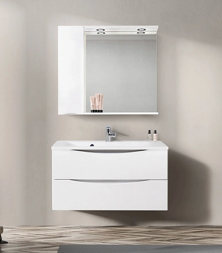 Шкаф-пенал BelBagno MARINO-SPC-900/750-1A-B подвесной 900x150 Bianco Lucido Шкаф-пенал BelBagno MARINO-SPC-900/750-1A-B подвесной 900x150 Bianco Lucido