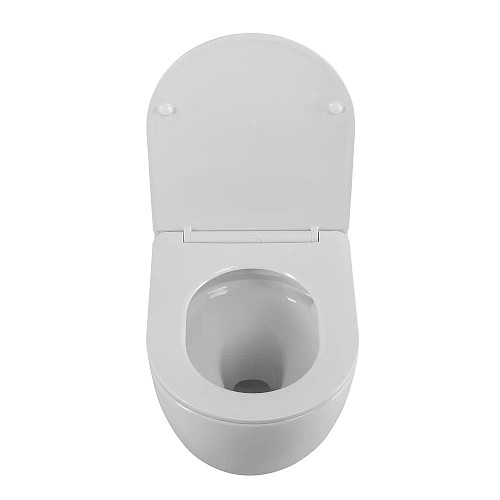 Унитаз подвесной CEZARES STYLUS-TOR CZR-6601-TH-TOR/SC безободковый с сиденьем и смывом TORNADO Унитаз подвесной CEZARES STYLUS-TOR CZR-6601-TH-TOR/SC безободковый с сиденьем и смывом TORNADO