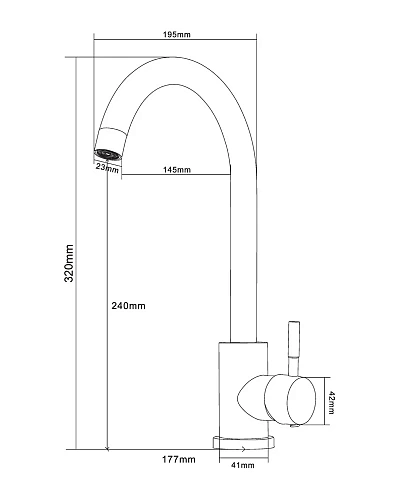 Смеситель для кухни Orange Steel M99-009b черный Смеситель для кухни Orange Steel M99-009b черный