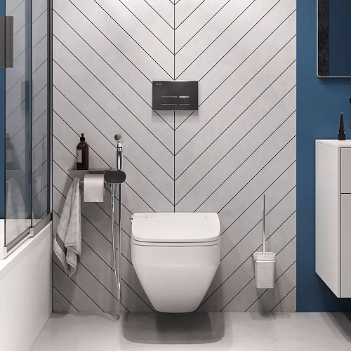 Унитаз подвесной AM.PM Inspire V2.0 CK50H0603W с гигиеническим душем с сиденьем Унитаз подвесной AM.PM Inspire V2.0 CK50H0603W с гигиеническим душем с сиденьем