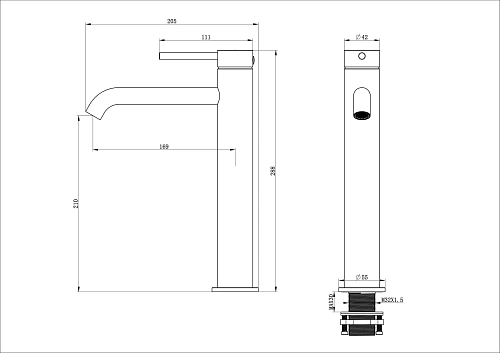 Смеситель для раковины Wonzon & Woghand черный матовый (WW-88239017-MB) Смеситель для раковины Wonzon & Woghand черный матовый (WW-88239017-MB)