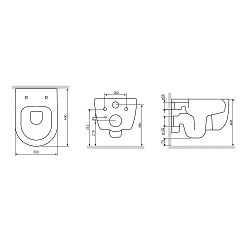 Унитаз подвесной Damixa Sirius DX86C1800SC безободковый с функцией биде с сиденьем микролифт Унитаз подвесной Damixa Sirius DX86C1800SC безободковый с функцией биде с сиденьем микролифт