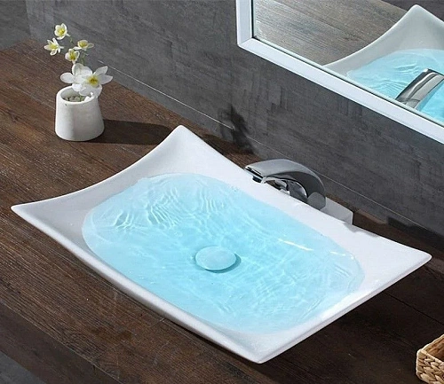 Раковина CeramaLux 9176 накладная, белый Раковина CeramaLux 9176 накладная, белый