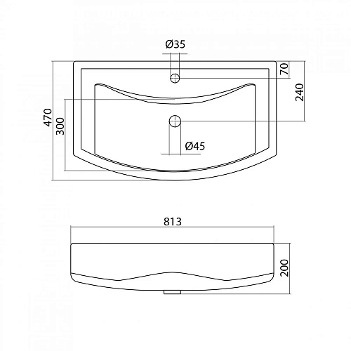 Раковина Santek БАЛТИКА 80 1WH501524 1.WH50.1.524 Раковина Santek БАЛТИКА 80 1WH501524 1.WH50.1.524