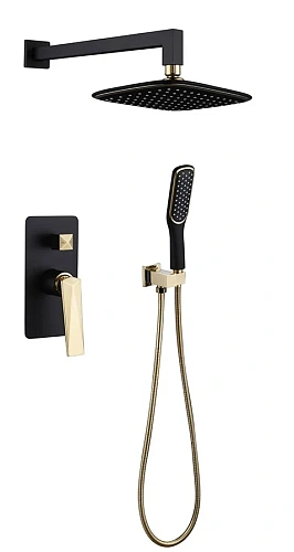 Душевая система Boheme Venturo черный золото 384-B встраиваемая Душевая система Boheme Venturo черный золото 384-B встраиваемая