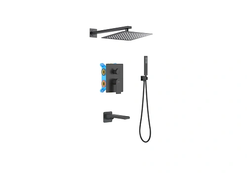 Душевая система Aquatek ЛИРА AQ1473MB Черный матовый Душевая система Aquatek ЛИРА AQ1473MB Черный матовый