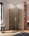 Душевой уголок CEZARES SLIDER-A-2-90/100-BR-BORO 90-100x90-100см стекло тонированное (бронза), профиль брашированное золото Душевой уголок CEZARES SLIDER-A-2-90/100-BR-BORO 90-100x90-100см стекло тонированное (бронза), профиль брашированное золото
