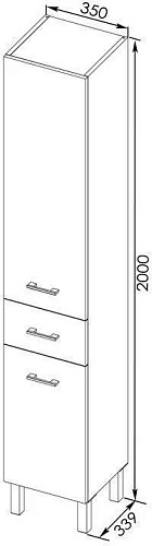 Шкаф-пенал Aquanet Верона 35 L белый 00187487 Шкаф-пенал Aquanet Верона 35 L белый 00187487