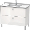Картинка анонса товара «тумба под раковину duravit brioso br442302222 напольная 102 см белый глянцевый»