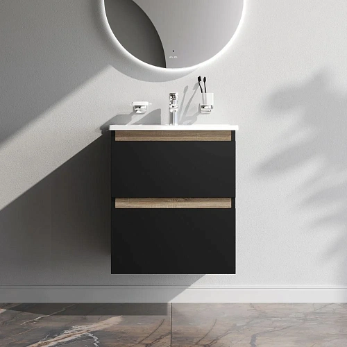 Тумба под раковину AM.PM X-Joy M85AFHX0552BM подвесная, 55 см, черный матовый Тумба под раковину AM.PM X-Joy M85AFHX0552BM подвесная, 55 см, черный матовый