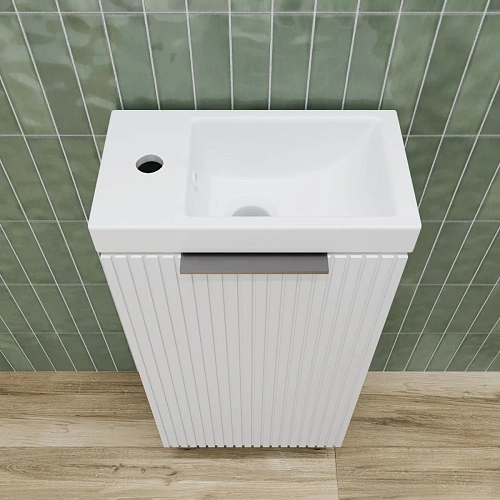 Тумба под раковину Style Line СОЛО 40 ЛС-00002428 напольная, универсальная белый Софт Тумба под раковину Style Line СОЛО 40 ЛС-00002428 напольная, универсальная белый Софт