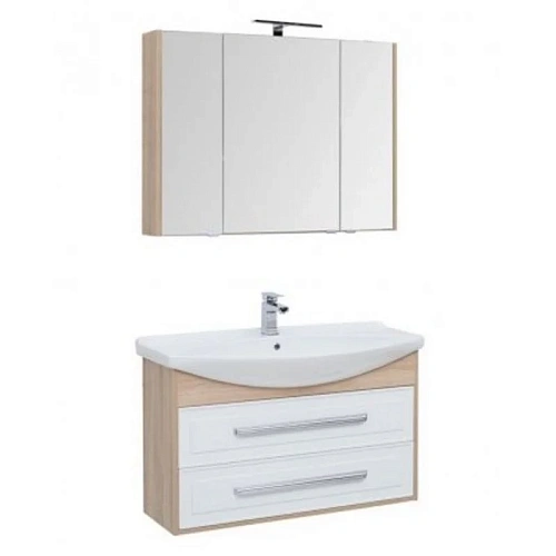 Комплект мебели Aquanet Остин 105 дуб сонома/белый 00209995 Комплект мебели Aquanet Остин 105 дуб сонома/белый 00209995