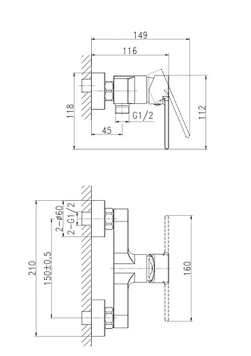 Смеситель для душа Cersanit BRASKO BLACK (A63109) однорычажный черный 63109 Смеситель для душа Cersanit BRASKO BLACK (A63109) однорычажный черный 63109