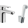 Детальная картинка товара «смеситель для раковины hansgrohe vernis blend 71215000 с гигиеническим душем»