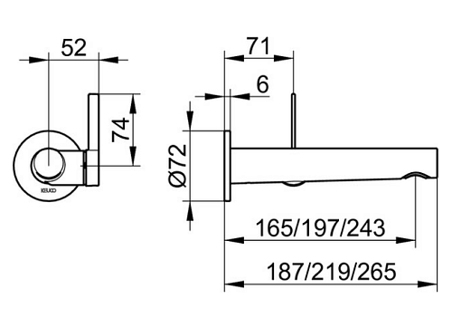 Смеситель для раковины Keuco IXMO 59516171101 219 мм Смеситель для раковины Keuco IXMO 59516171101 219 мм