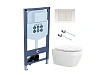 Комплект унитаза SET Aquatek ЛЕЯ KKI-1-009 4в1 с инсталляцией, креплением, клавишей смыва и сиденьем микролифт