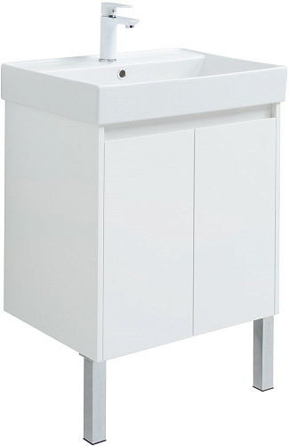 Тумба под раковину Aquanet Nova Lite 60 белый глянец (2 дверцы) 00298847 Тумба под раковину Aquanet Nova Lite 60 белый глянец (2 дверцы) 00298847
