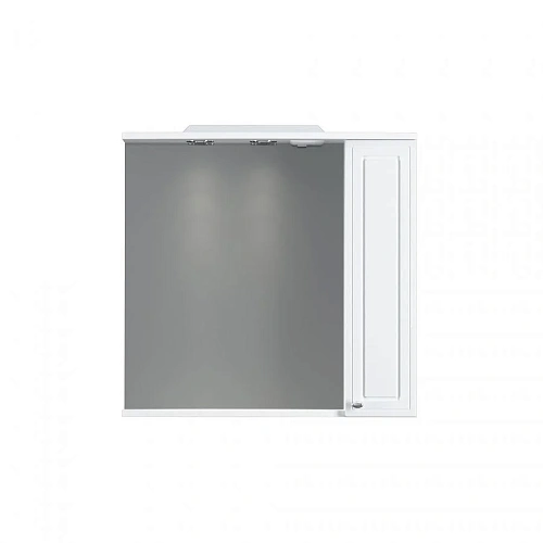 Зеркальный шкаф Damixa Palace One M41MPR0751WG правый, 75 см, с подсветкой, белый Зеркальный шкаф Damixa Palace One M41MPR0751WG правый, 75 см, с подсветкой, белый