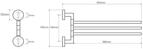 Полотенцедержатель Bemeta OMEGA 104204112 Полотенцедержатель Bemeta OMEGA 104204112