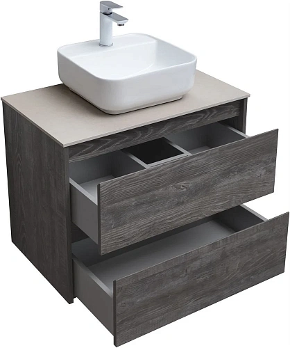 Тумба под раковину Aquanet Nova Lite 75 дуб серый (2 ящика) 00287890 Тумба под раковину Aquanet Nova Lite 75 дуб серый (2 ящика) 00287890