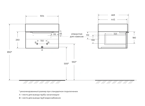 Тумба под раковину CEZARES PREMIUM 55415 Plisse Verde opaco 700x440 подвесная Тумба под раковину CEZARES PREMIUM 55415 Plisse Verde opaco 700x440 подвесная