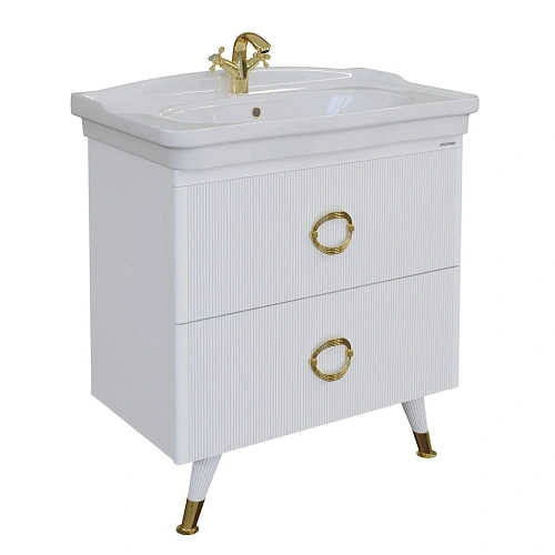 Тумба под раковину GROSSMAN АТРИО-85 см белый глянец (ум.МОДЕРН-85) напольная 108016 Тумба под раковину GROSSMAN АТРИО-85 см белый глянец (ум.МОДЕРН-85) напольная 108016