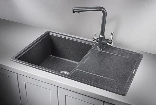 Кухонная мойка Granula 7804, ГРАФИТ (ЧЁРНО-СЕРЫЙ), кварц 780х500 Кухонная мойка Granula 7804, ГРАФИТ (ЧЁРНО-СЕРЫЙ), кварц 780х500