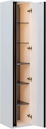 Шкаф-пенал Allen Brau Activity 35 1.34002.WM L белый матовый/черный брашированный Шкаф-пенал Allen Brau Activity 35 1.34002.WM L белый матовый/черный брашированный