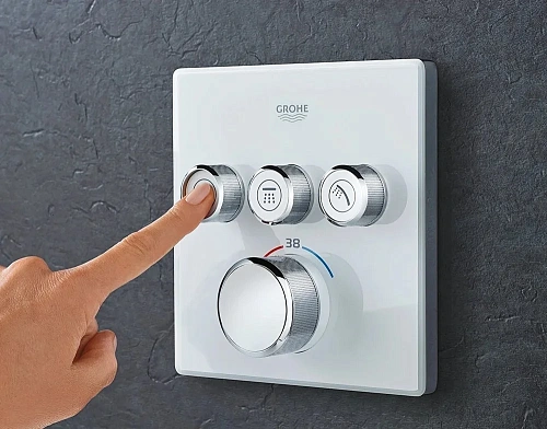 Смеситель для душа GROHE Grohtherm SmartControl на 3 выхода, белая луна (29157LS0) внешняя часть тер Смеситель для душа GROHE Grohtherm SmartControl на 3 выхода, белая луна (29157LS0) внешняя часть тер