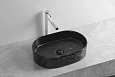 Раковина Ceruttispa CR0055B MMB2 500х350х120 накладная, мрамор матовый черный, овальная Раковина Ceruttispa CR0055B MMB2 500х350х120 накладная, мрамор матовый черный, овальная