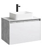 Тумба под раковину AQWELLA Mobi 80 см MOB0108BS+MOB0708W подвесная, бетон светлый