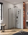 Душевой уголок CEZARES SLIDER-AH-1-90-70/80-C-GM 70-80x90см стекло прозрачное, профиль оружейная сталь Душевой уголок CEZARES SLIDER-AH-1-90-70/80-C-GM 70-80x90см стекло прозрачное, профиль оружейная сталь